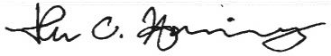 John Horning Signature 2013