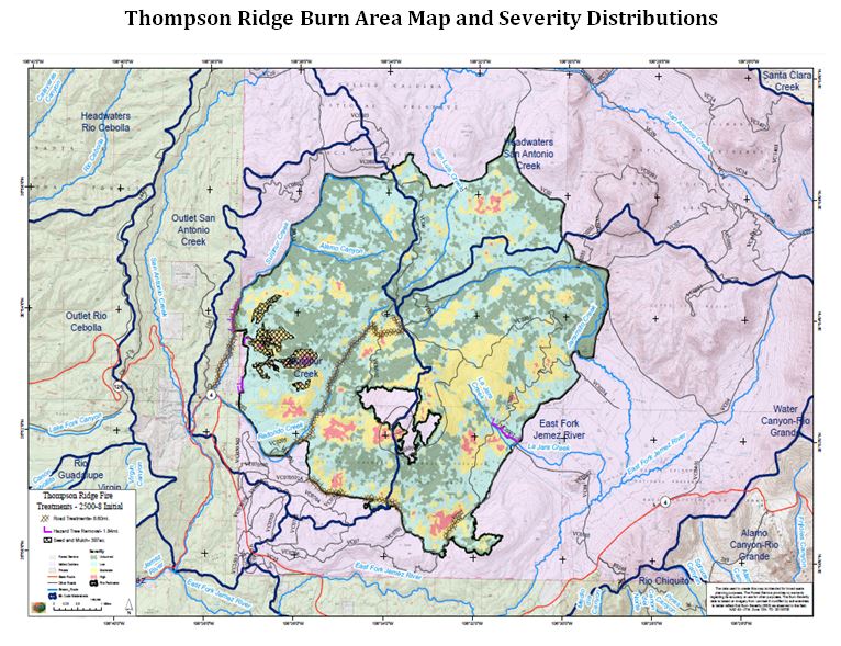 Thompson ridge burn map
